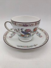 TASSE A THÉ & SOUS TASSE DECOR GRUE EN PORCELAINE ANGLAISE WEDGWOOD KUTANI CRANE