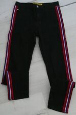 T34 XS : Pantalon noir avec rayures sur le côté JENNYFER