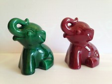 superbe paire d 'Anciennes Tirelires à casser  gros éléphant  St Clément