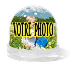 Boule à neige personnalisée avec vos 2 photos réf 00
