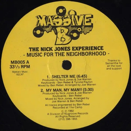 Nick jones expérience - jones, musique