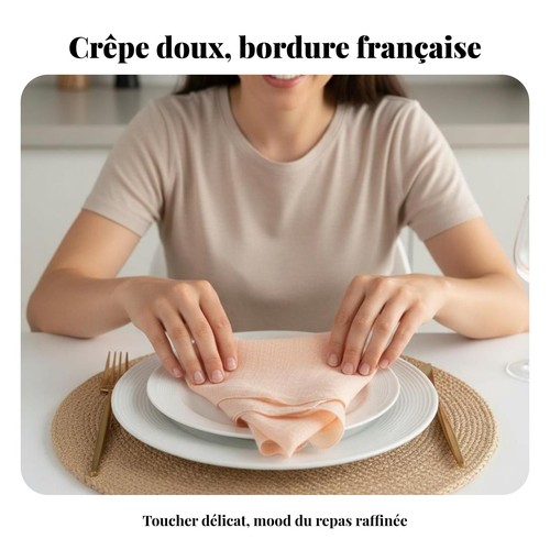 Serviette tissu froissé - serviette,,