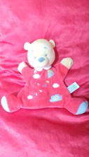 Doudou Plat/Marionnette Winnie L'ourson Rouge Cerf Volant Nuages Disney Baby