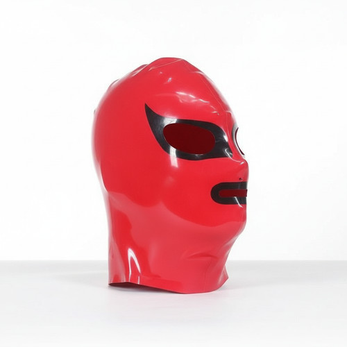 Cagoule latex rouge - cagoule, en