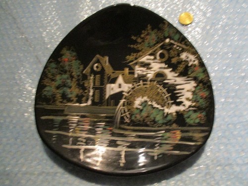 Assiette faïence noire - en,