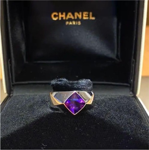 Bague blanc améthyste - en,