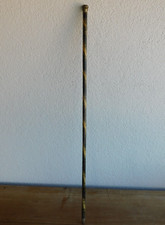 82 GRAMMES vintage ancienne CANNE en BOIS BAMBOU 87cm pommeau CISELE poignée