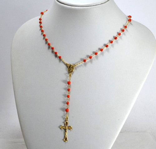 Collier rosario jaune 18kt - collier,