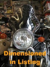 Noir Fumé Bulle Moustiquaire Pare-Brise pour Rond Phare Bandit CBF Hornet