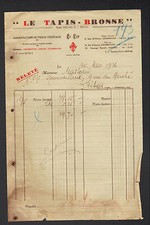 CHARENTON (94) USINE de TISSUS VEGETAUX "LE TAPIS-BROSSE / LE LYS" en 1936