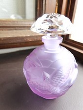 flacon de parfum en cristal decor d'hirondelles