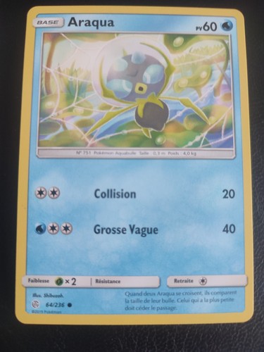 Carte pokémon araqua - pokémon, 64/236