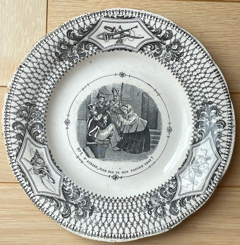 Ancienne assiette parlante - assiette,