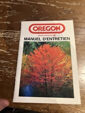 Ancienne Notice Entretien Tronçonneuse Oregon Information Produit Manuel