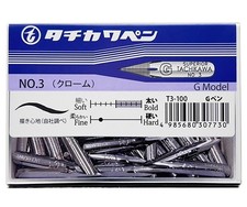 Tachikawa T-3 G Pen Nib-Pack Bold line Calligraph Manga Comic Design Art