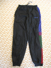 Pantalon ADIDAS Vintage Nylon noir Toile 90'S Survetement 90'S - 162 / S