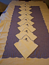 Vintage Nappe + 8 Serviettes