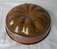 Ancien moule a gâteau , cuivre étamé  , Delalande Villedieu France
