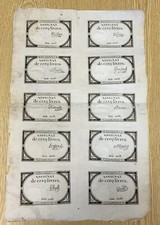Planche De 10 Assignats De