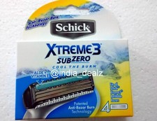 Cartouches Schick Xtreme3 SubZero 4 pièces 1 paquet - 4 cartouches neuves jam...