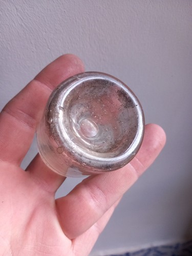 V12 encrier verre - encrier, ancien