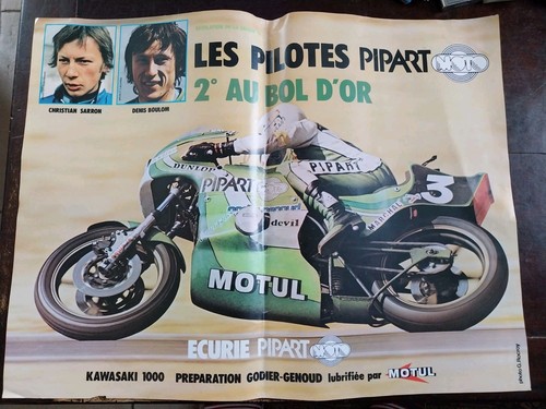 Affiche moto ancienne - d, or