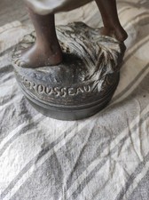 grande statuette régule art nouveau signée rousseau - "Retour des Champs"