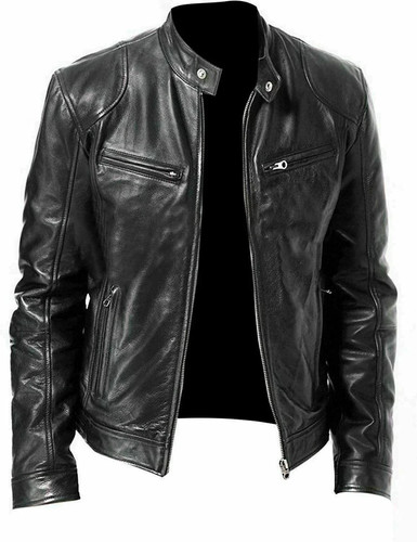 Veste cuir cafe racer pour - en,