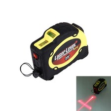 Niveau laser Pro 25 pieds avec mètre ruban et clip ceinture jaune