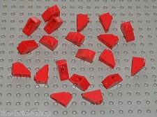20 x brique pour toit LEGO Red slope bricks 3040b / Set 7419 4564 6349 7938