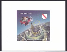 BLOC CNEP N° 17b ** EPREUVE DE LUXE, Salon de Strasbourg Europhilex Mickey 1993