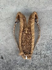 Sac à dos artisanal en paille art populaire ancien sac présentoir japonais d'...
