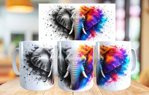 Mug éléphant coloré