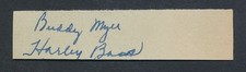 1928 HARLEY BOSS, Vintage Baseball Autograph, Senators (Died 1964)