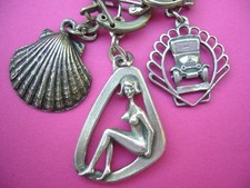 Lot 3  Porte clés - Station SHELL - Coquillage  Tacot  PIN'UP - Shell que j'aime