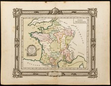 1763 - France - Carte géographique ancienne - Archevêchés français - Gravure
