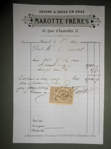 Facture ancienne marotte - facture,