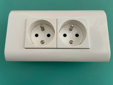 LEGRAND MOSAIC 45 Double prises 2P+T horizontale 74111