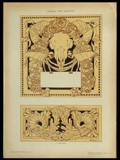 COMPOSITION DESIGN GRAPHIQUE ART NOUVEAU - LITHOGRAPHIE 1910 - GRONDONA