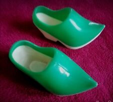 Ancienne & RARE Paire de Sabots Plastique Décoration Sapin Noël Années 50/60