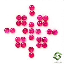 Naturel Rubis Rond Coupe 3 MM Lot 31 Pièces 4.90 Cts Calibré Ample Gemmes Gf