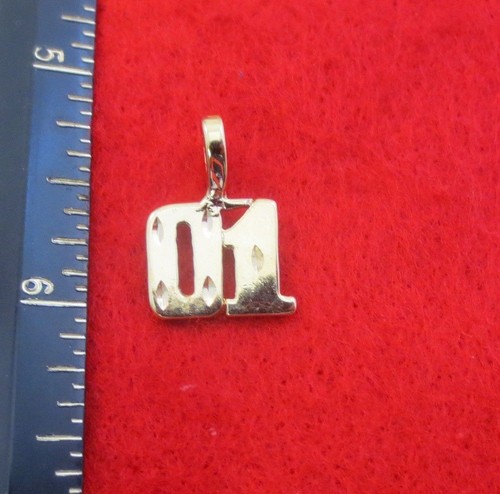 Charm plaqué 14kt - charm, numéro