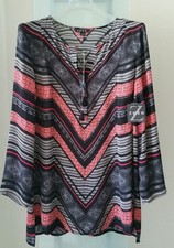 ZOZO ~ Multi Color Printed Tunic Top SIZE- M, L  Retail $158 NWT