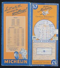 Carte MICHELIN 57 VERDUN WISSEMBOURG 1946 Guide Bibendum pneu tyre map