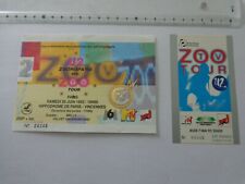 U2  -  2 TICKETS CONCERT - BILLETS DE CONCERT COLLECTOR - TOURNÉE 1992/93 PARIS