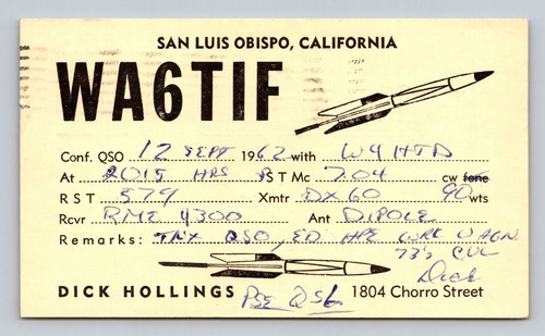 Ham radio qsl - qsl, w4htd