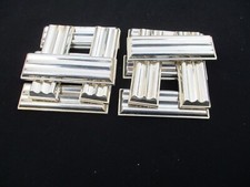 CHRISTOFLE ART DECO MODERNIST LUC LANEL SILVER PLATED KNIFE RESTS SET 12 PCS