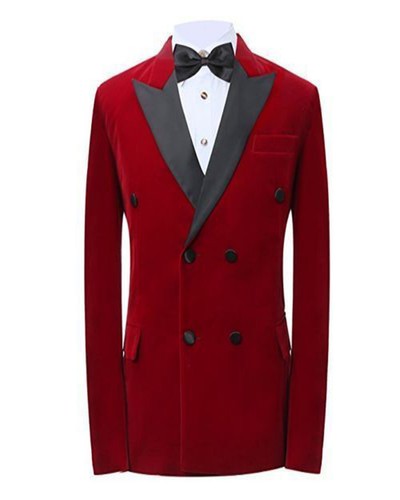 Hommes rouge velours veste - hommes,