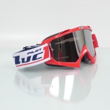 Masque lunette pour casque moto cross enduro Pilot Team Luc1 rouge neuf