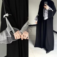 Robe Longue Femme Musulmane Élégante Kaftan Dubaï Abaya Caftan Robe Fête Maxi